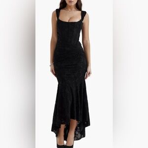 House of CB Cesca Floral Ruched High-Low Corset Dress Size M